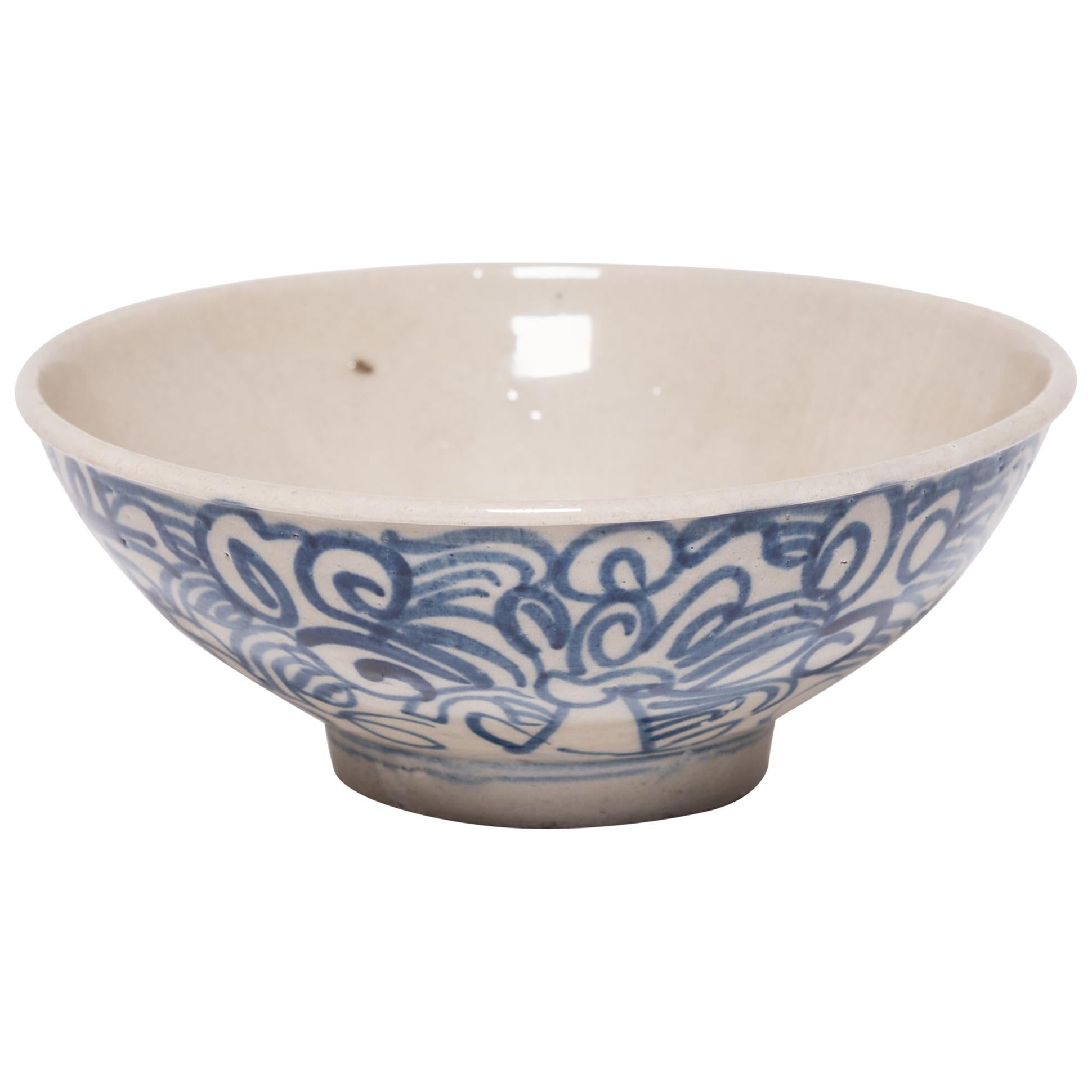Vintage blue and white bowl