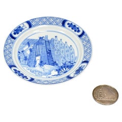 Chinese blue and white “Rotterdam Riots” plate, Kangxi period with silver medal