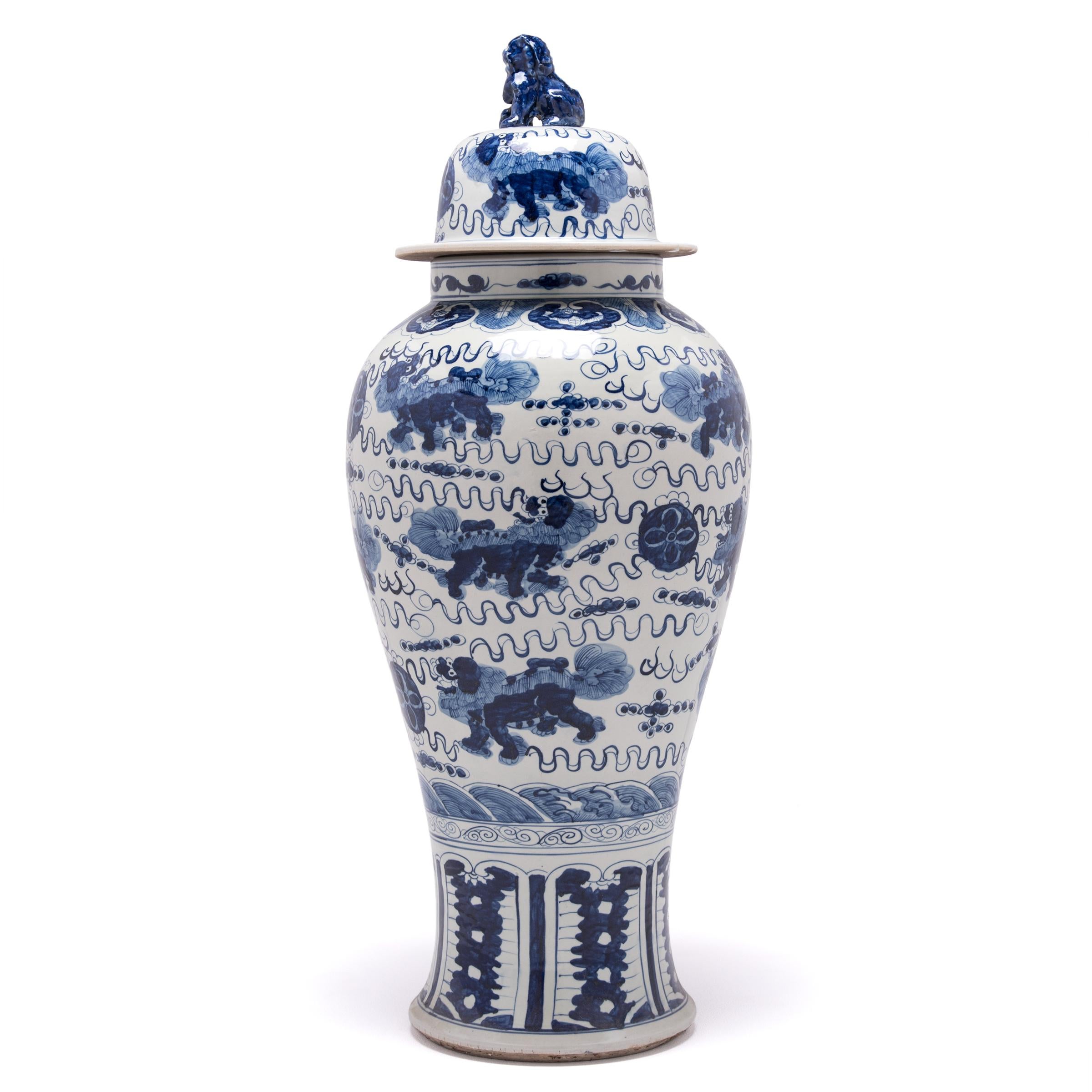 Dating back to the Tang dynasty, blue-and-white porcelain has played a long and celebrated role in Chinese ceramic history. Prized for its pristine white surface and finely painted decoration in rich cobalt blue, blue-and-white porcelain was