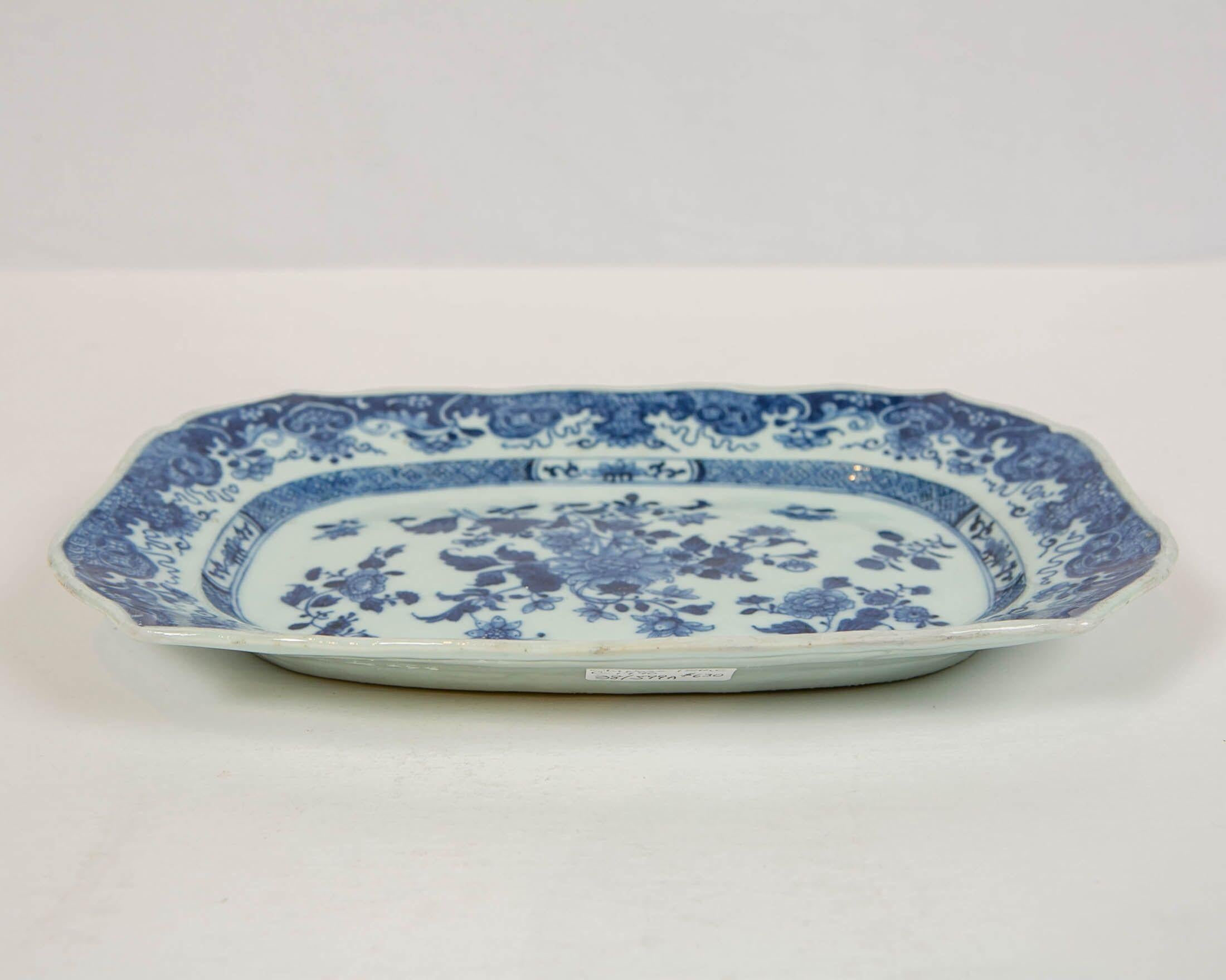 Late 18th Century Chinese Blue and White Small Platter Made circa 1770 during the Qianlong Period