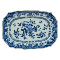 Chinese Blue and White Small Platter Made circa 1770 during the Qianlong Period