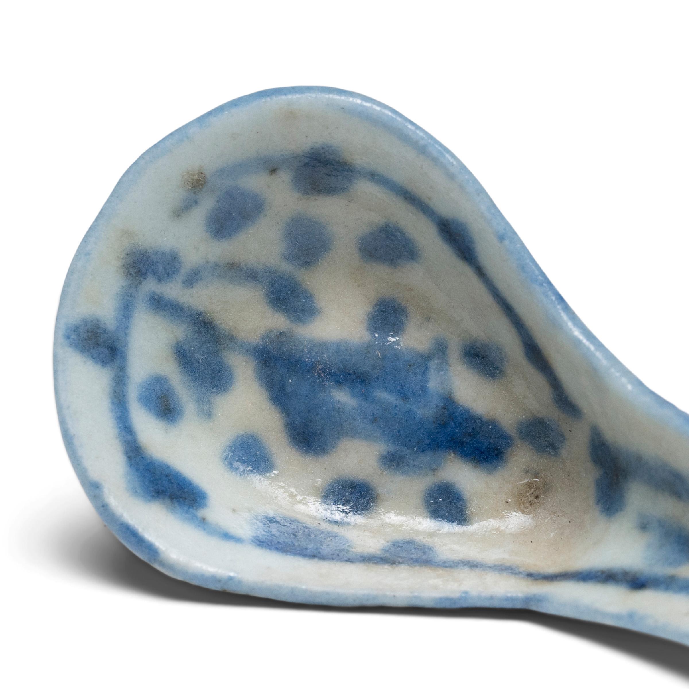 Qing Chinese Blue and White Spoon, c. 1850