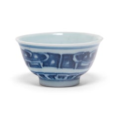 Chinese Blue and White Tea Cup, C. 1850