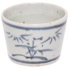Antique Chinese Blue and White Tea Cup, circa 1900