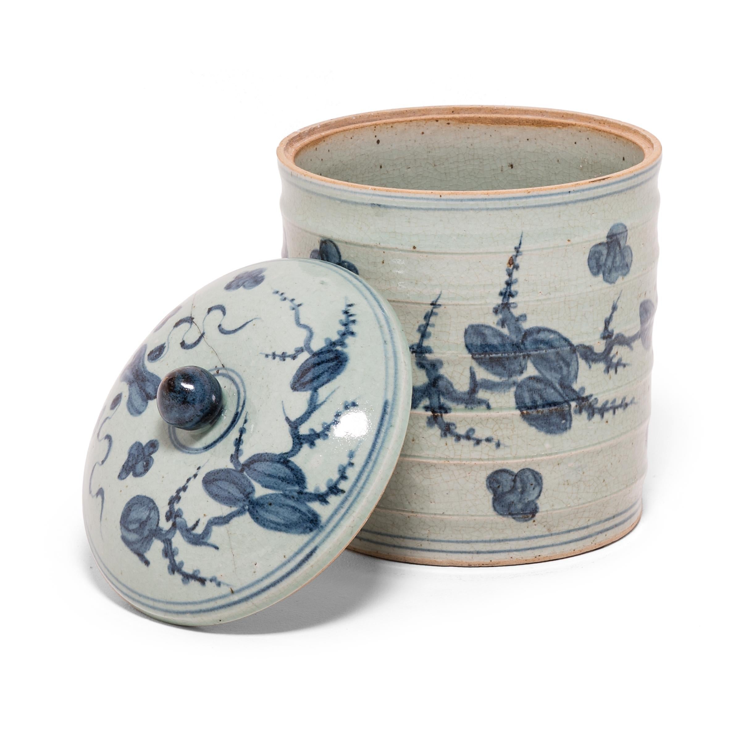 Contemporary Chinese Blue and White Tea Leaf Canister