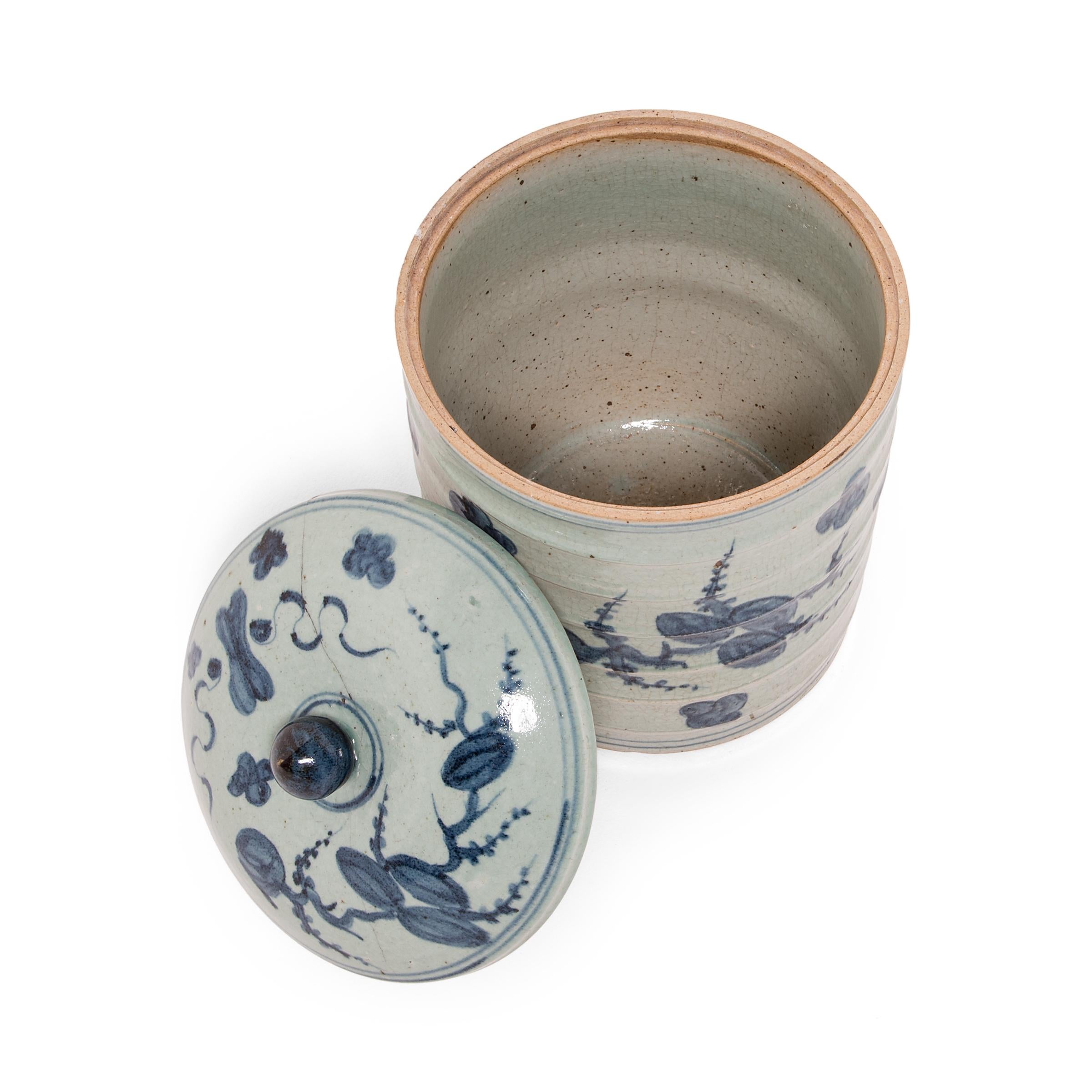 Ceramic Chinese Blue and White Tea Leaf Canister