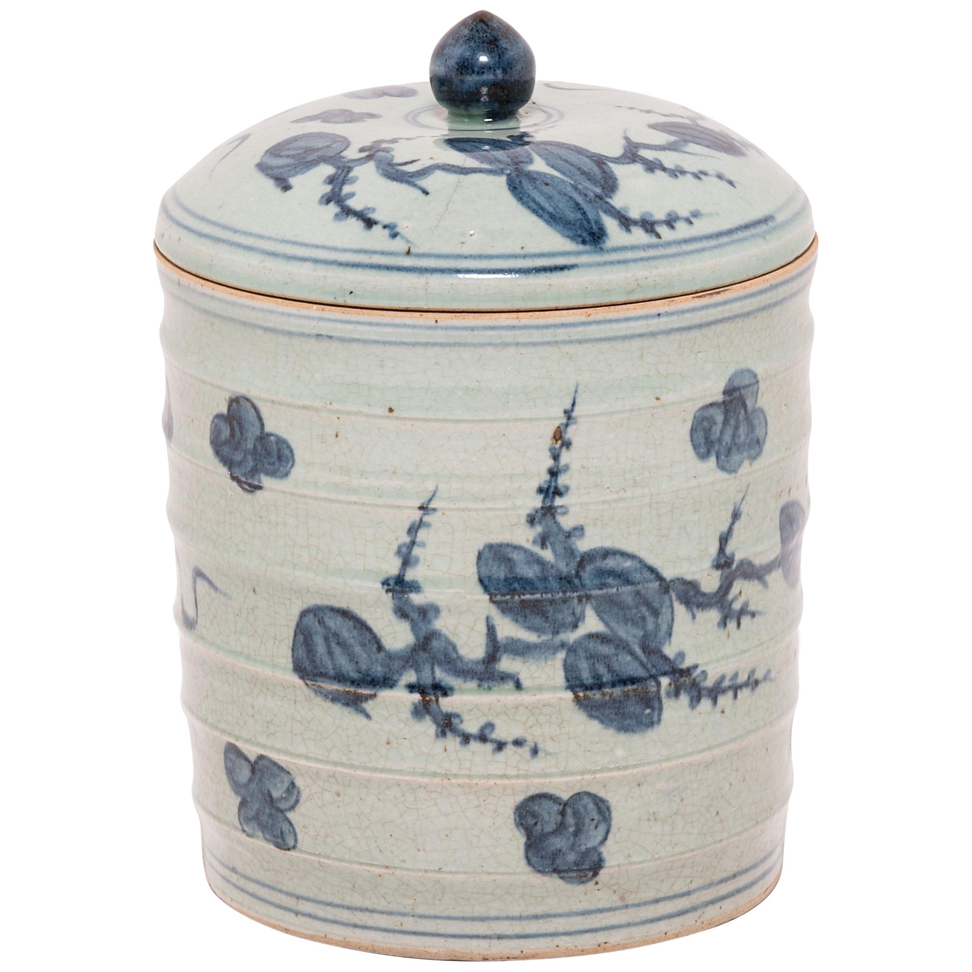 Chinese Blue and White Tea Leaf Canister
