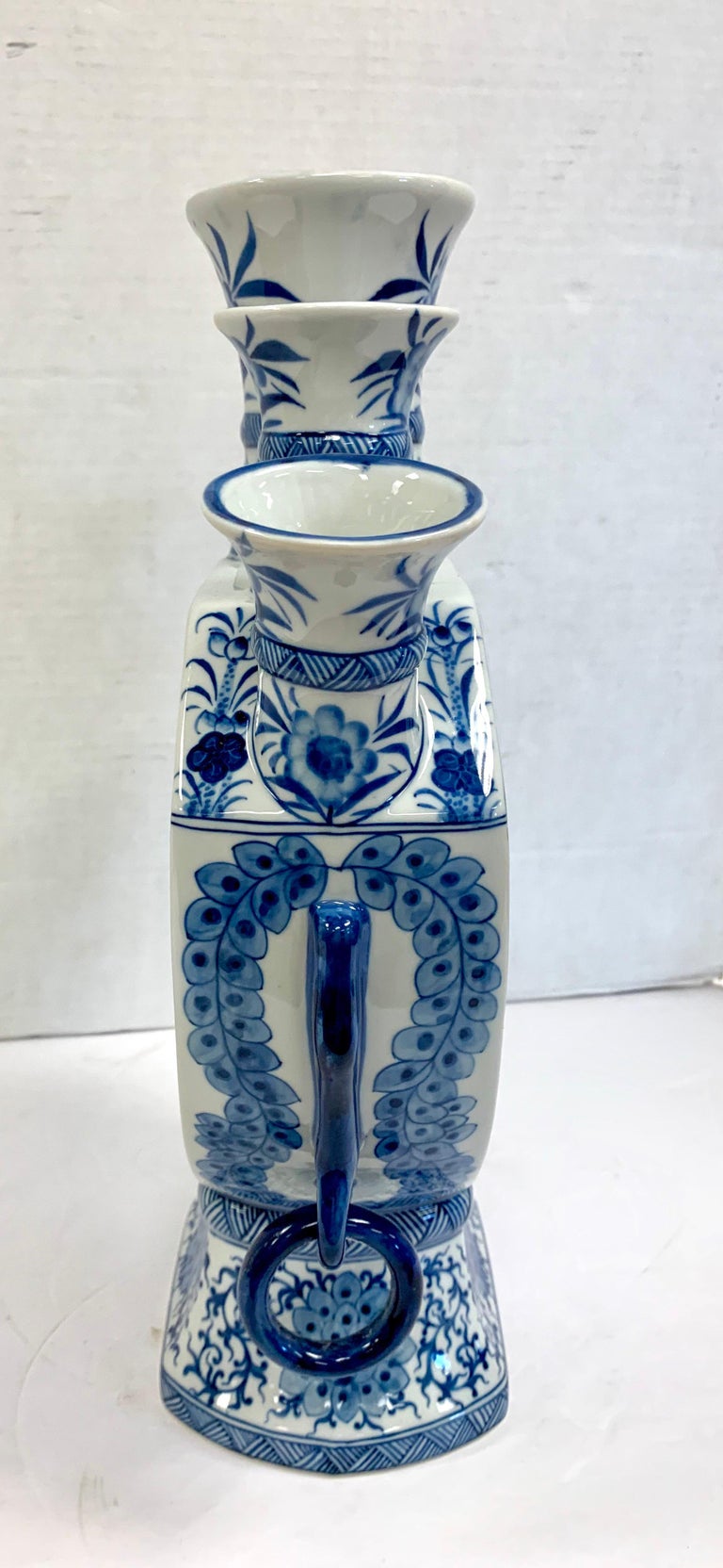 Chinese Blue and White Tulipiere Vase at 1stdibs
