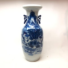 Vase chinois bleu et blanc