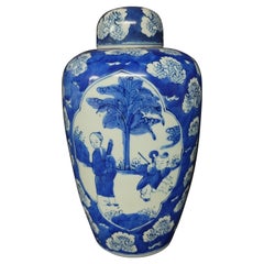 Vase chinois bleu et blanc