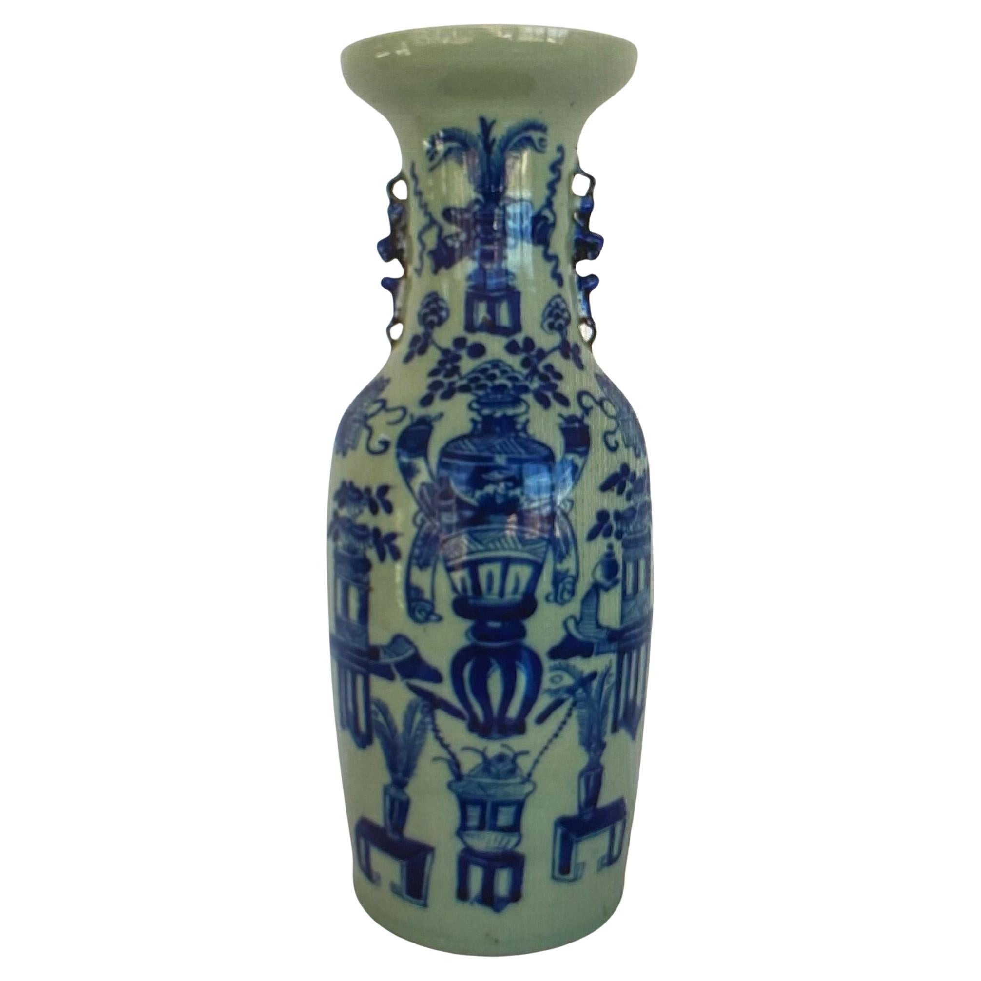 Chinese Blue and White Vase For Sale