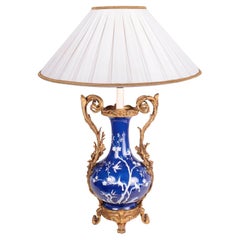 Chinese Blue and White Vase Lamp, 19th Century