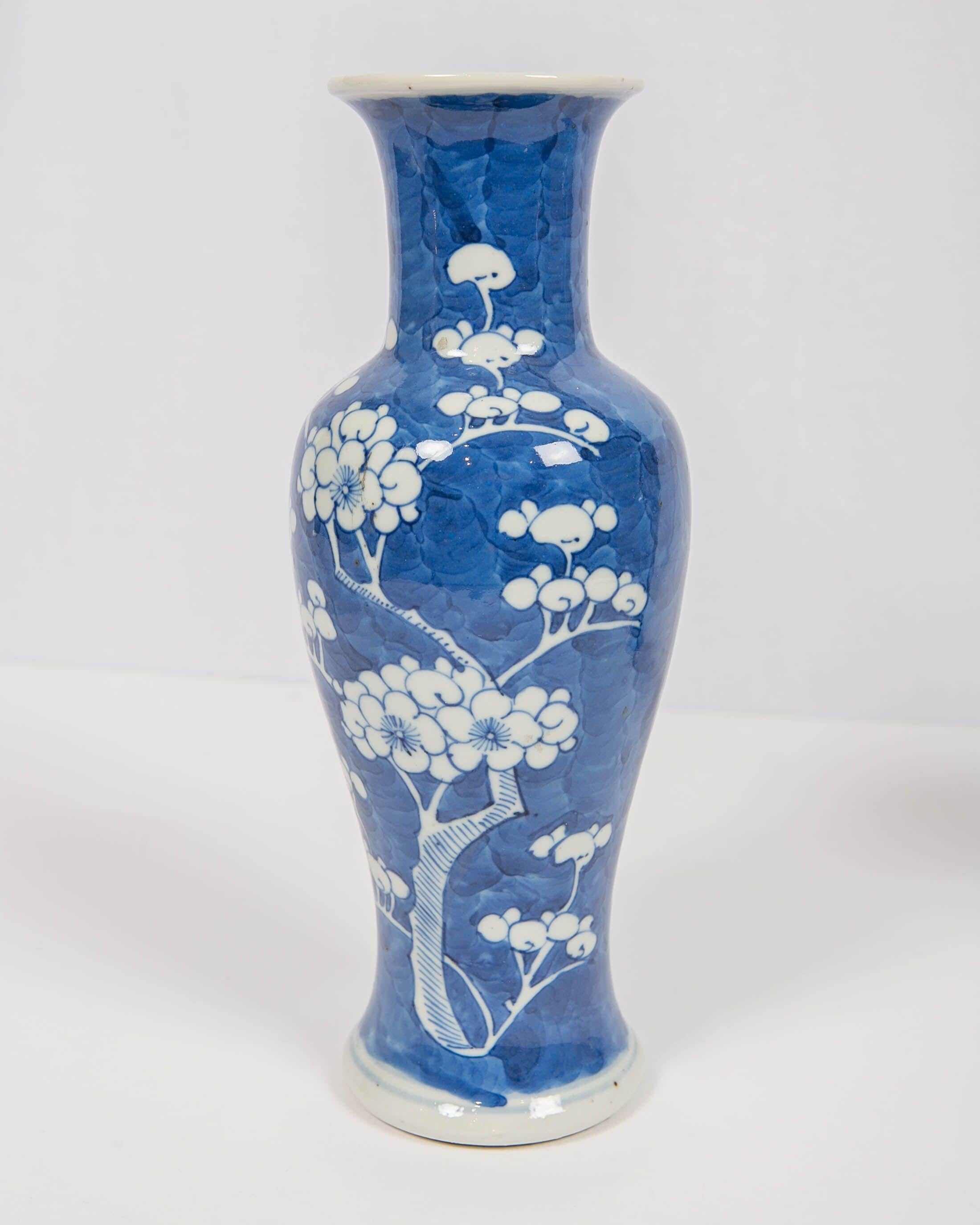 blue and white antique vases