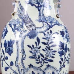 Chinese blue and white vases mounted as table lamps