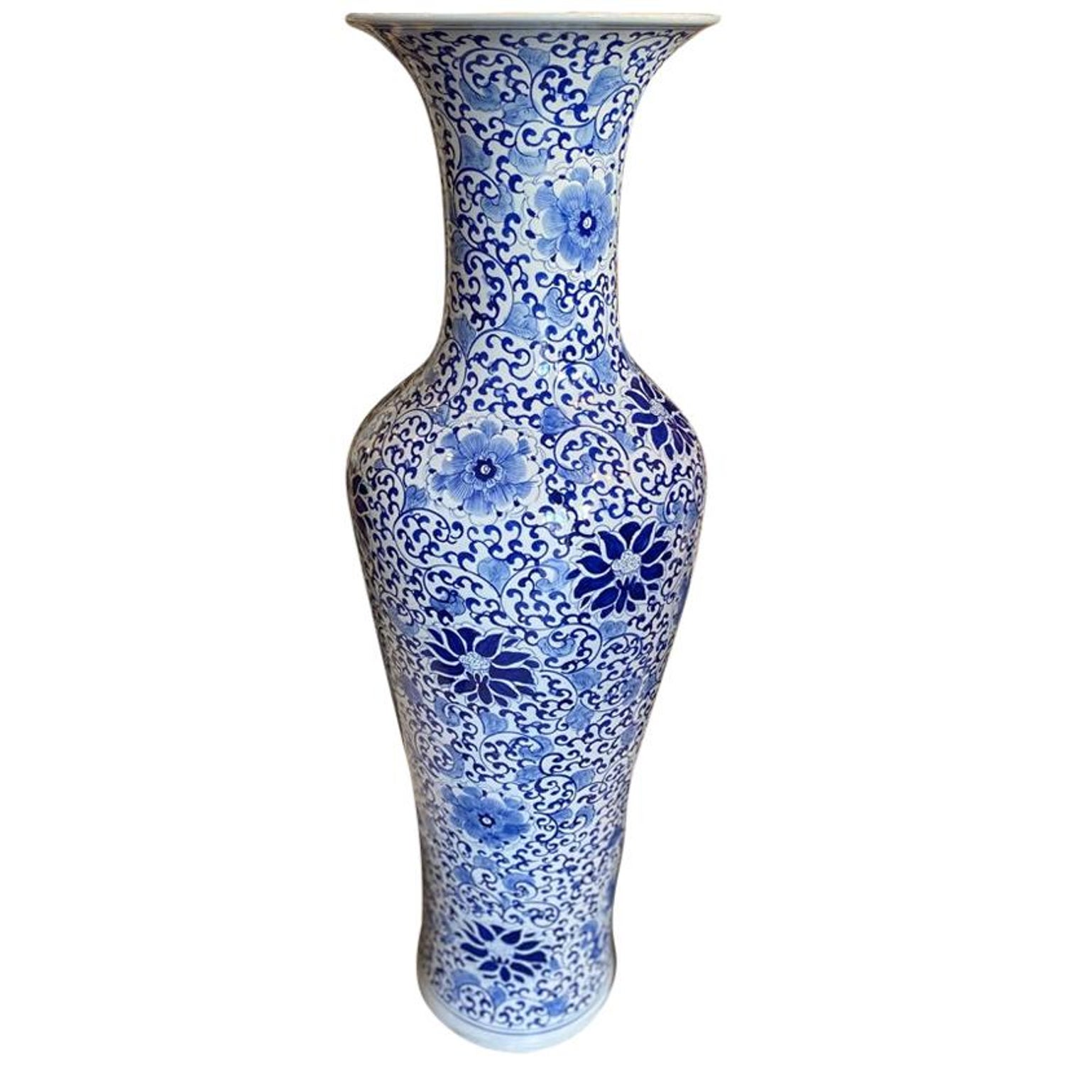 Chinese Blue On White Palace Vase At 1stdibs
