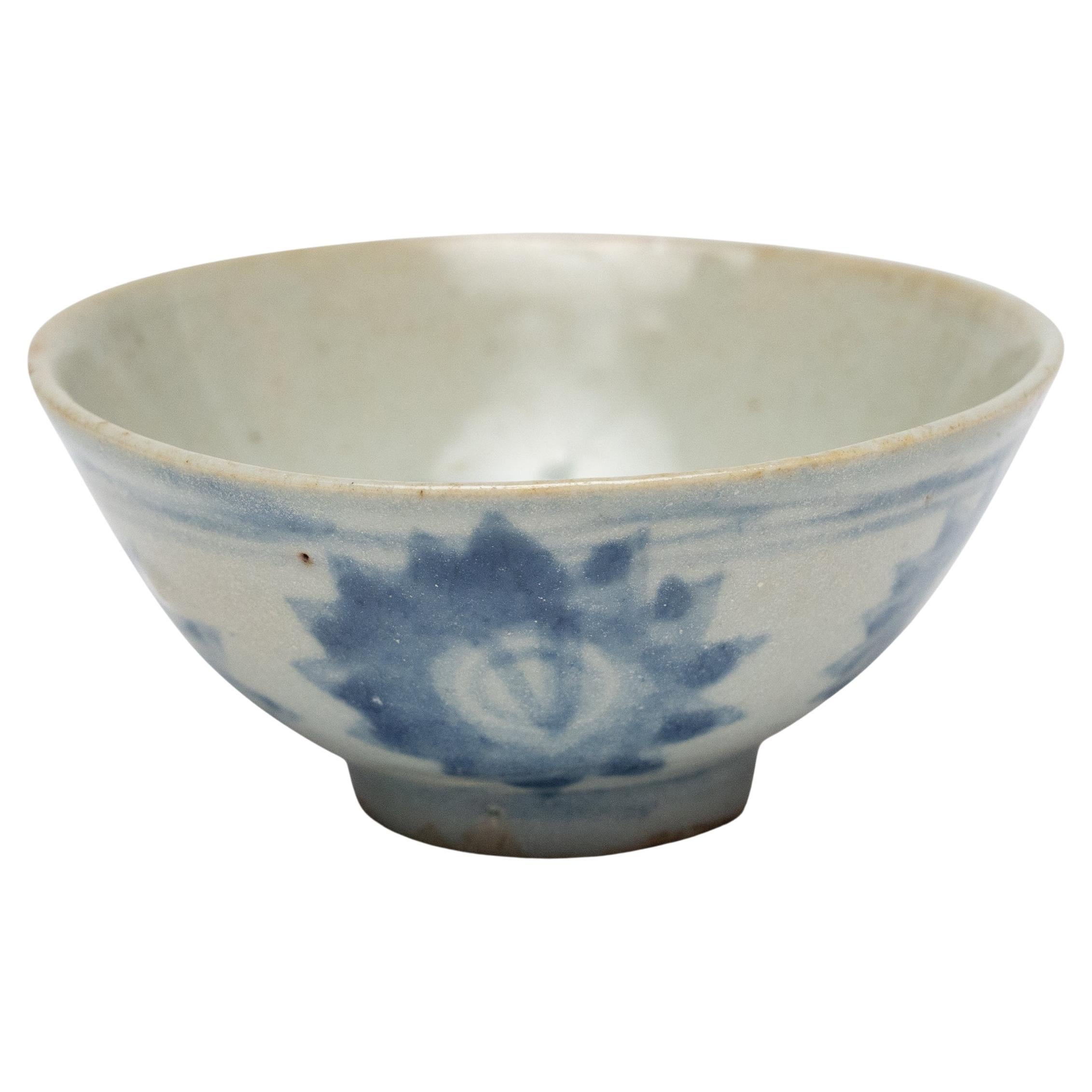 Chinese Blue & White Blossom Tea Cup, c. 1850