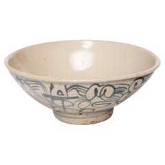 Chinese Blue & White Double Happiness Bowl, c. 1800