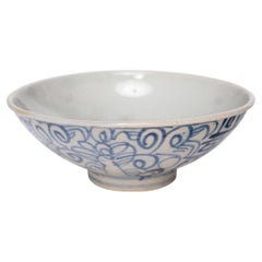 Chinese Blue & White Double Happiness Bowl, c. 1800