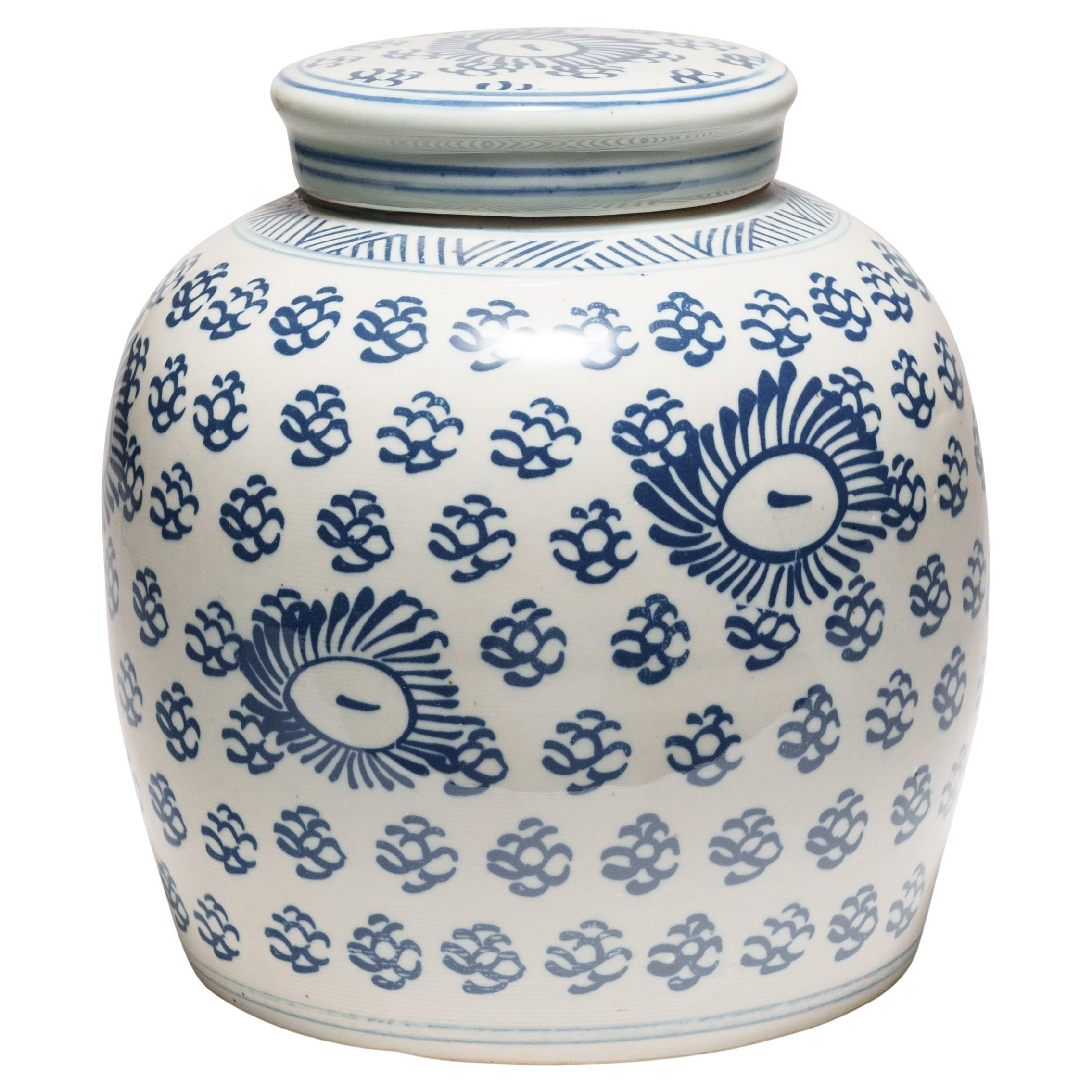 Chinese Blue & White Keepsake Jar