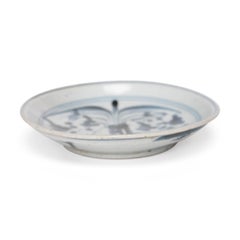 Chinese Blue & White Lotus Dish, 19th Century