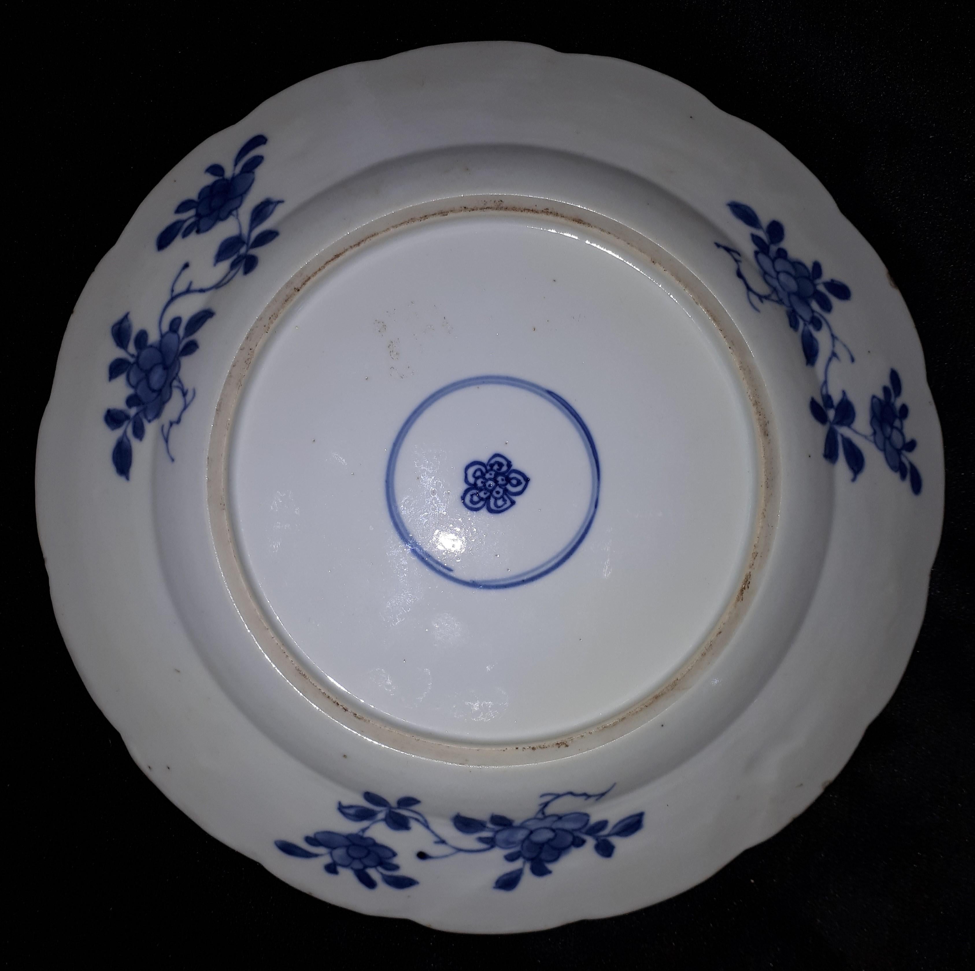 Chinese Blue White Plate, China Kangxi Period 2