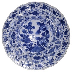 Chinese Blue White Plate, China Kangxi Period