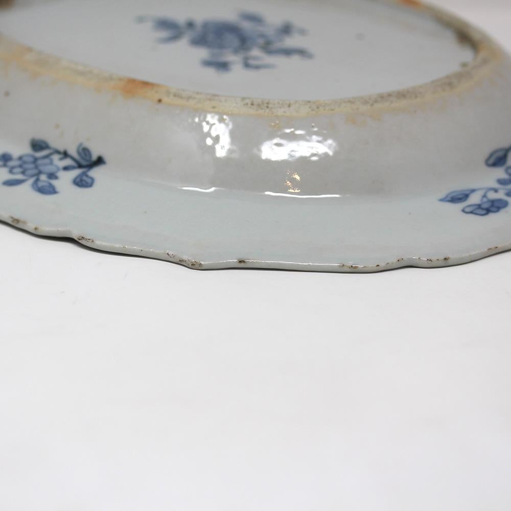 Chinese Blue & White Porcelain Platter  Qianlong 8