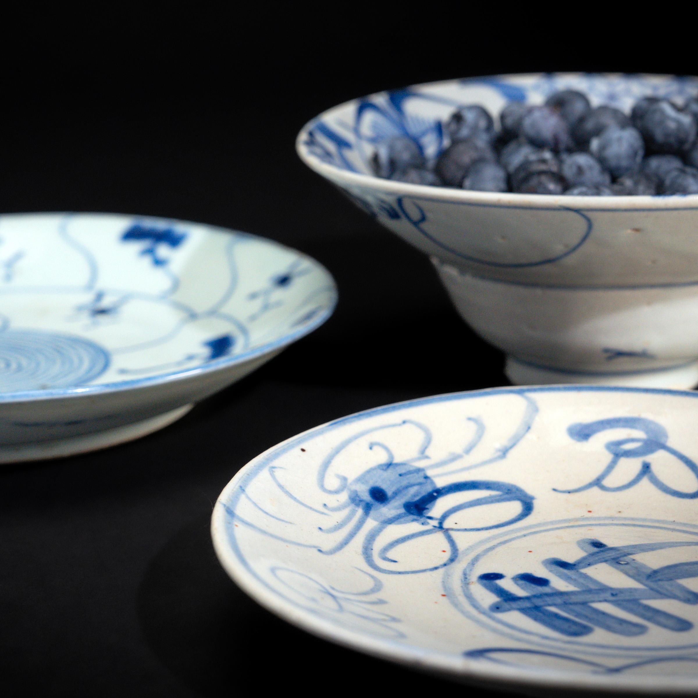 Chinesische Reisschüssel in Blau und Weiß, um 1900 im Zustand „Gut“ im Angebot in Chicago, IL