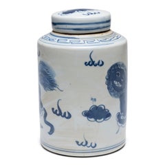 Chinese Blue & White Tea Leaf Jar, c. 1900