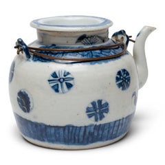 Chinese Blue & White Tea Pot, c. 1930s