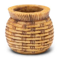 Chinese Bone Fisherman Basket Toggle, c. 1850