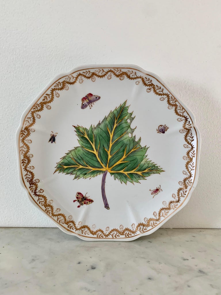 Chinese Botanical Wall Plates with Flora and Insects, Set of Three For ...