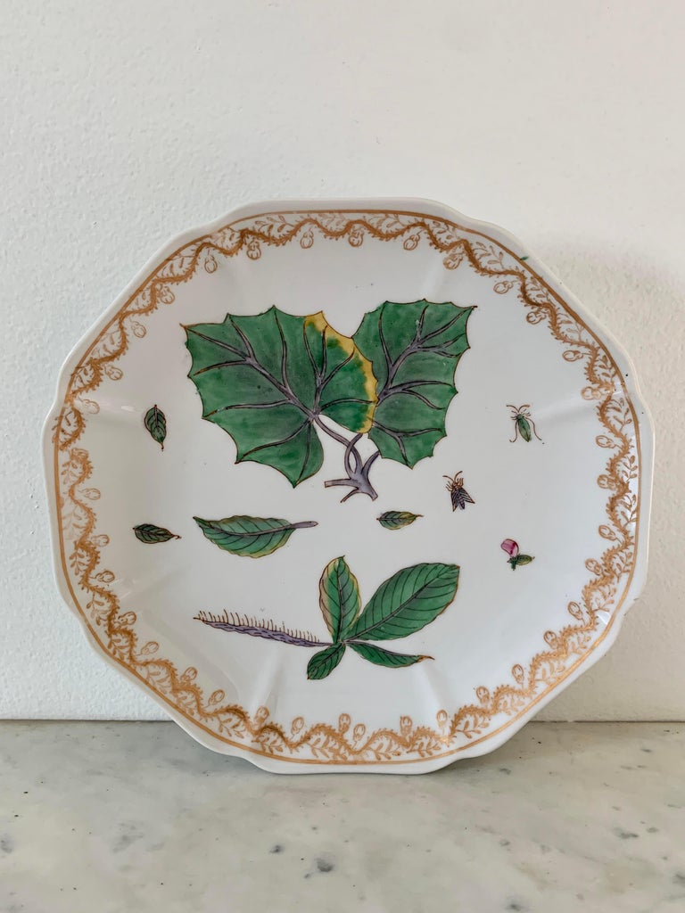 Chinese Botanical Wall Plates with Flora and Insects, Set of Three For ...