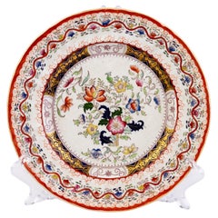 Chinese Bouquet Ironstone Plate 19th Century