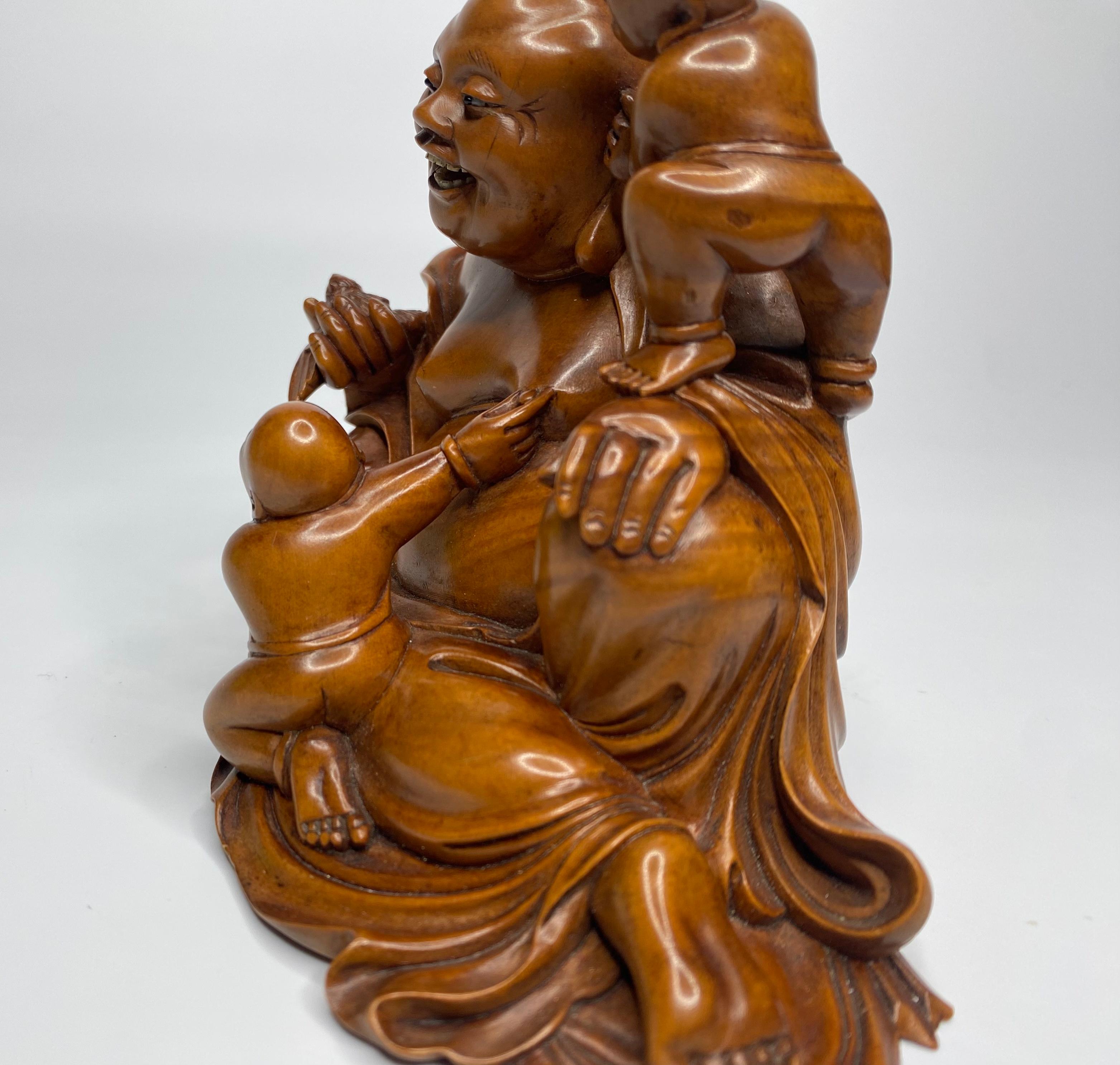 Chinese boxwood Buddha, c. 1900. Qing Dynasty. 5