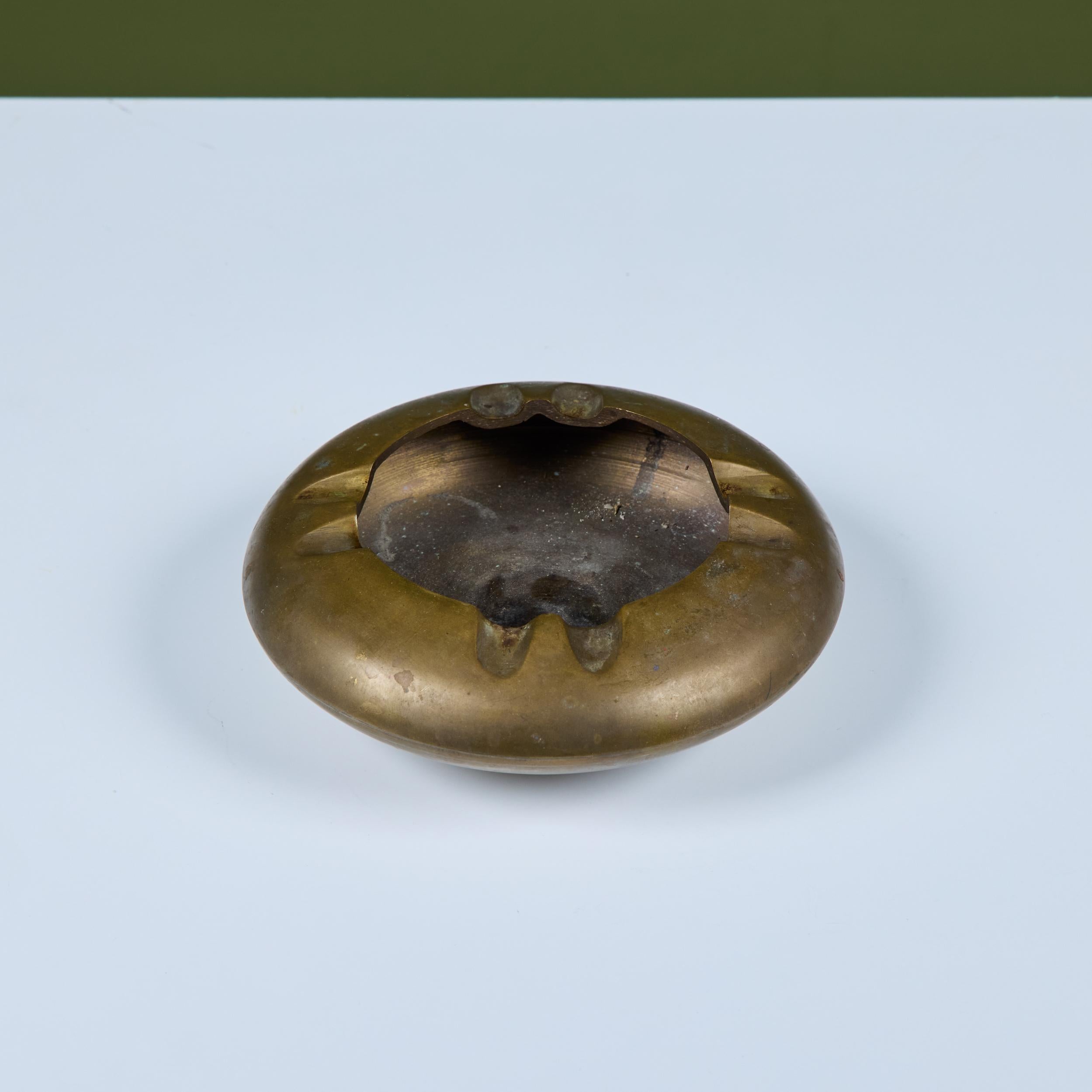 Chinesischer Messing-Aschenbecher Schale im Angebot 4