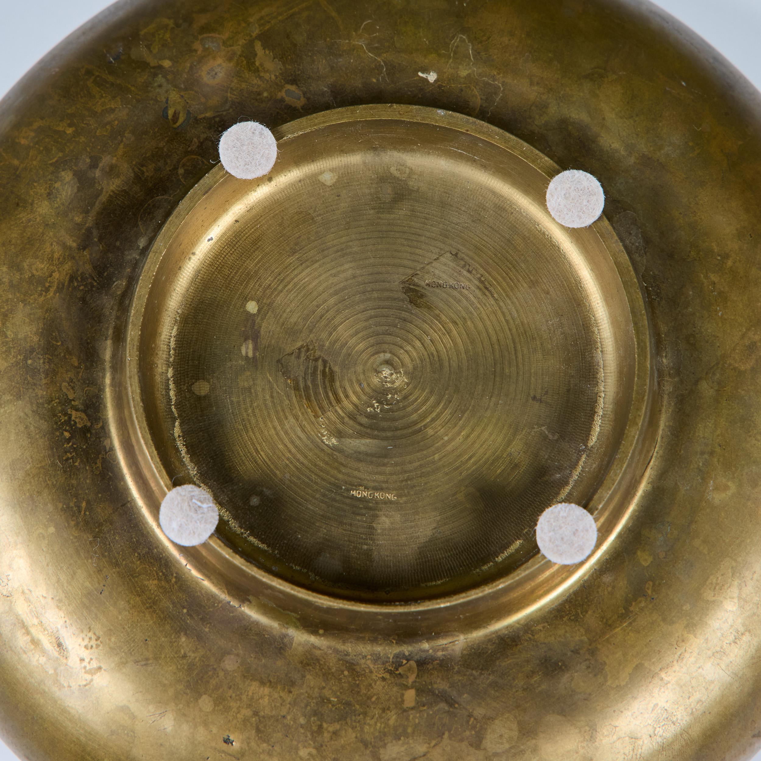 Chinesischer Messing-Aschenbecher Schale im Angebot 9