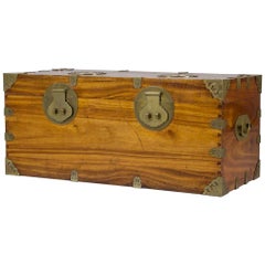 Chinese Brass Bound Camphor Wood Trunk