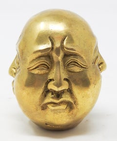 Chinese Brass Buddha Head Chop Seal