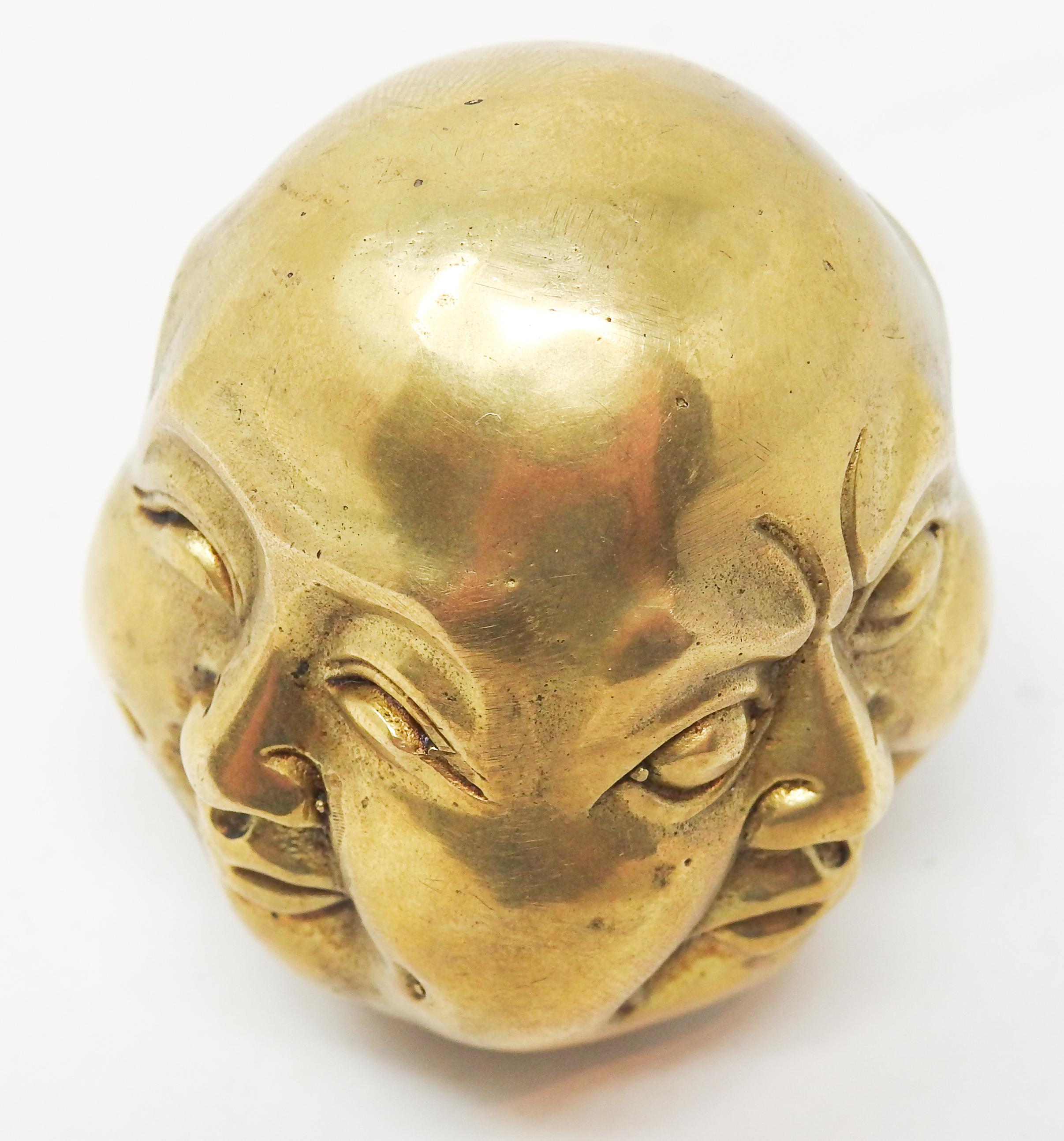 Chinese Brass Buddha Head Chop Seal For Sale 3