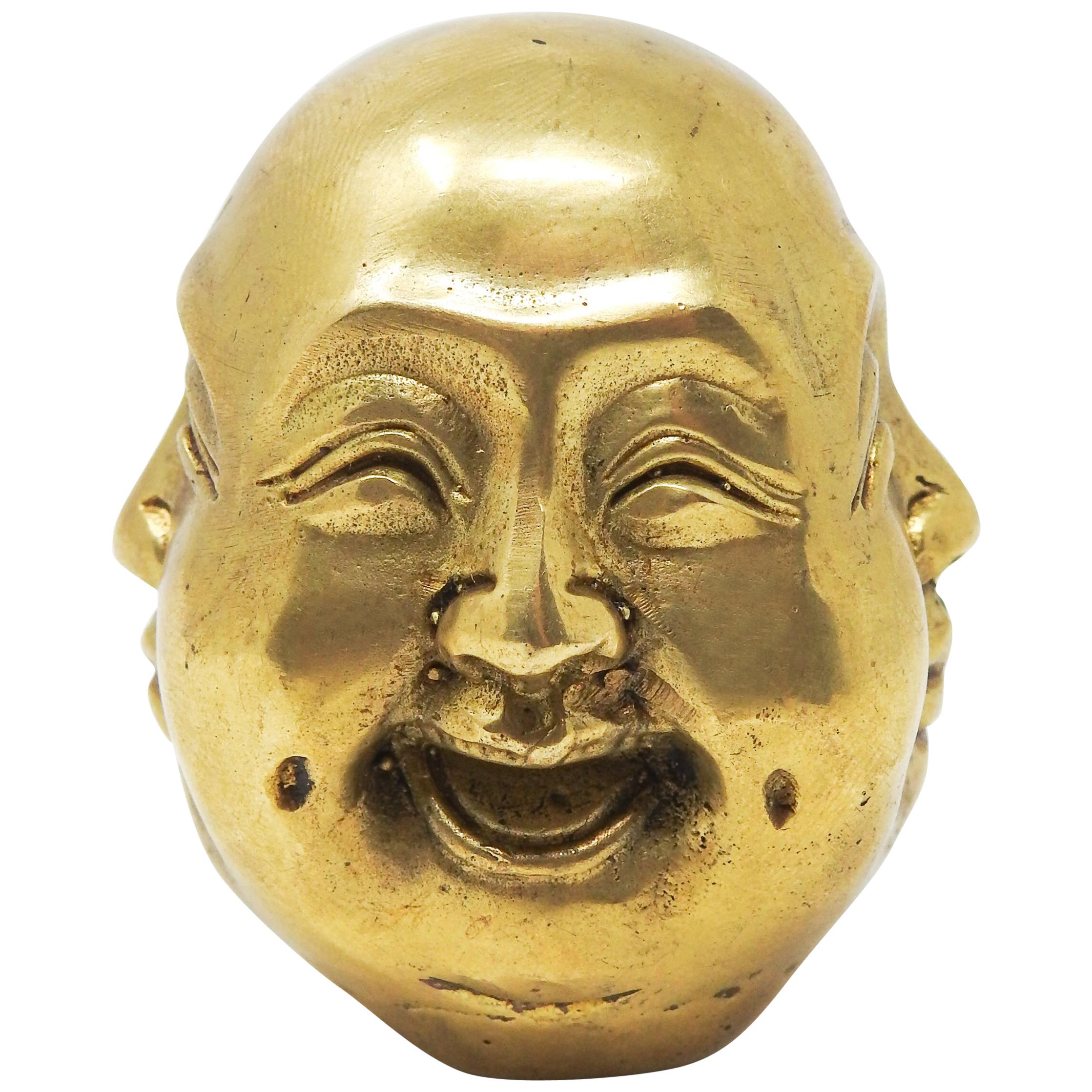 Chinese Brass Buddha Head Chop Seal For Sale