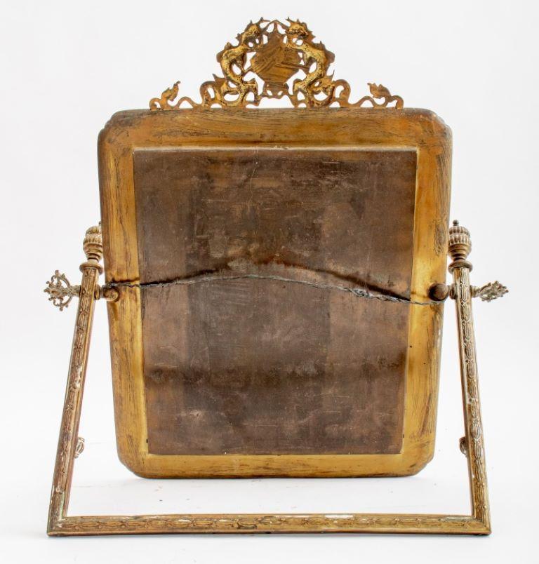Chinese Export Chinese Brass Double Happiness Mirror, 20th C For Sale