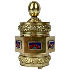 Chinese Enameled  Brass Box