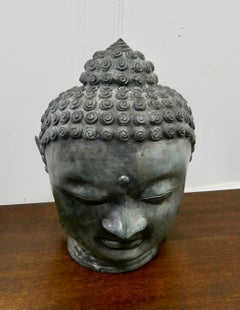 Chinese Bronze Buddha Head