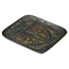 Aschenbecher in Form einer chinesischen Bronze-„Cash“-Münzform