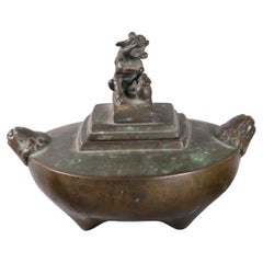 Chinese bronze censer, 19th c.