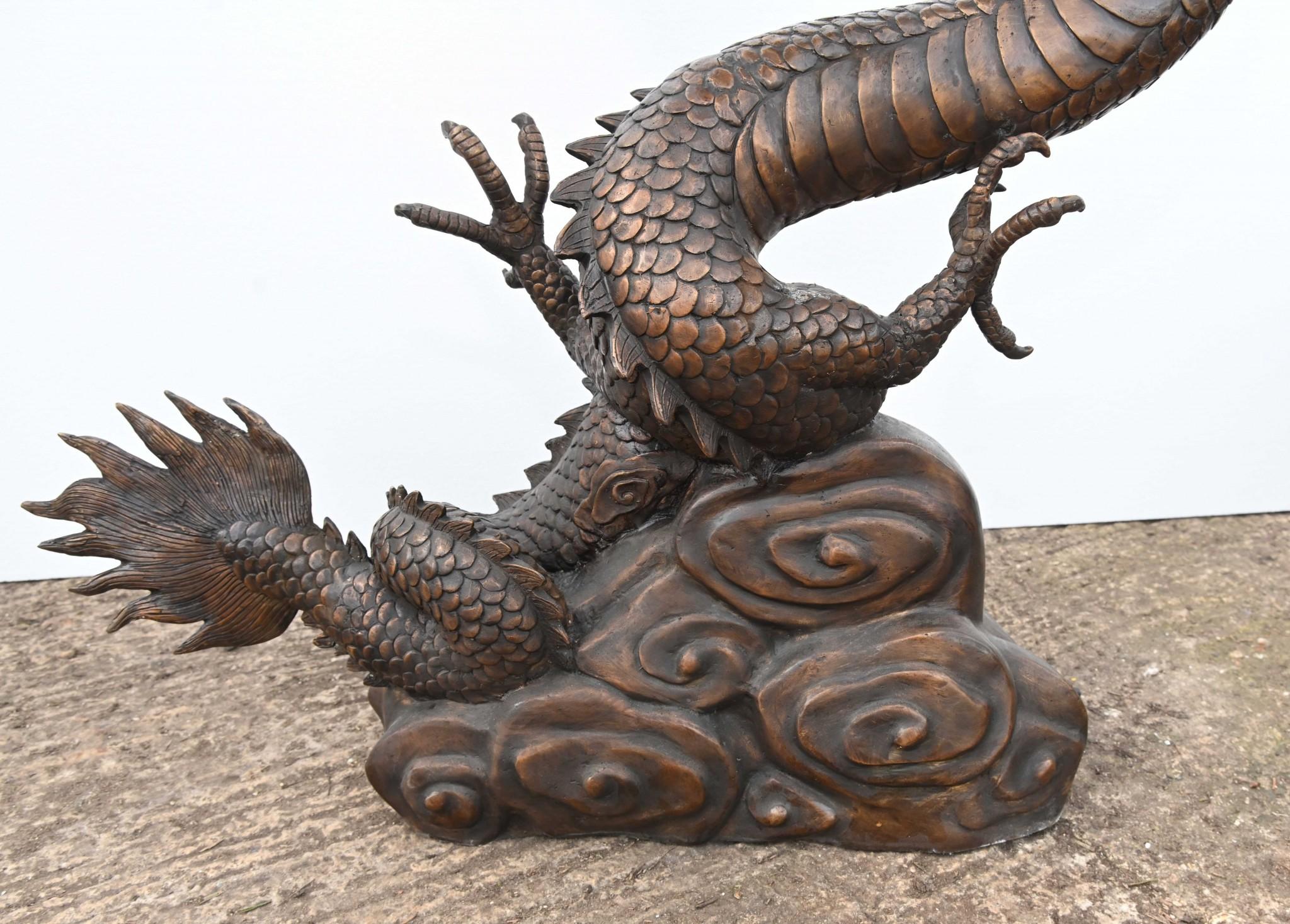 Chinese Bronze Dragon Fountain Garden Water Feature 1