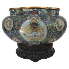 Chinese Bronze-Enamel Cloisonné Jardinere, Qing Dynasty, Jiaqing-Period