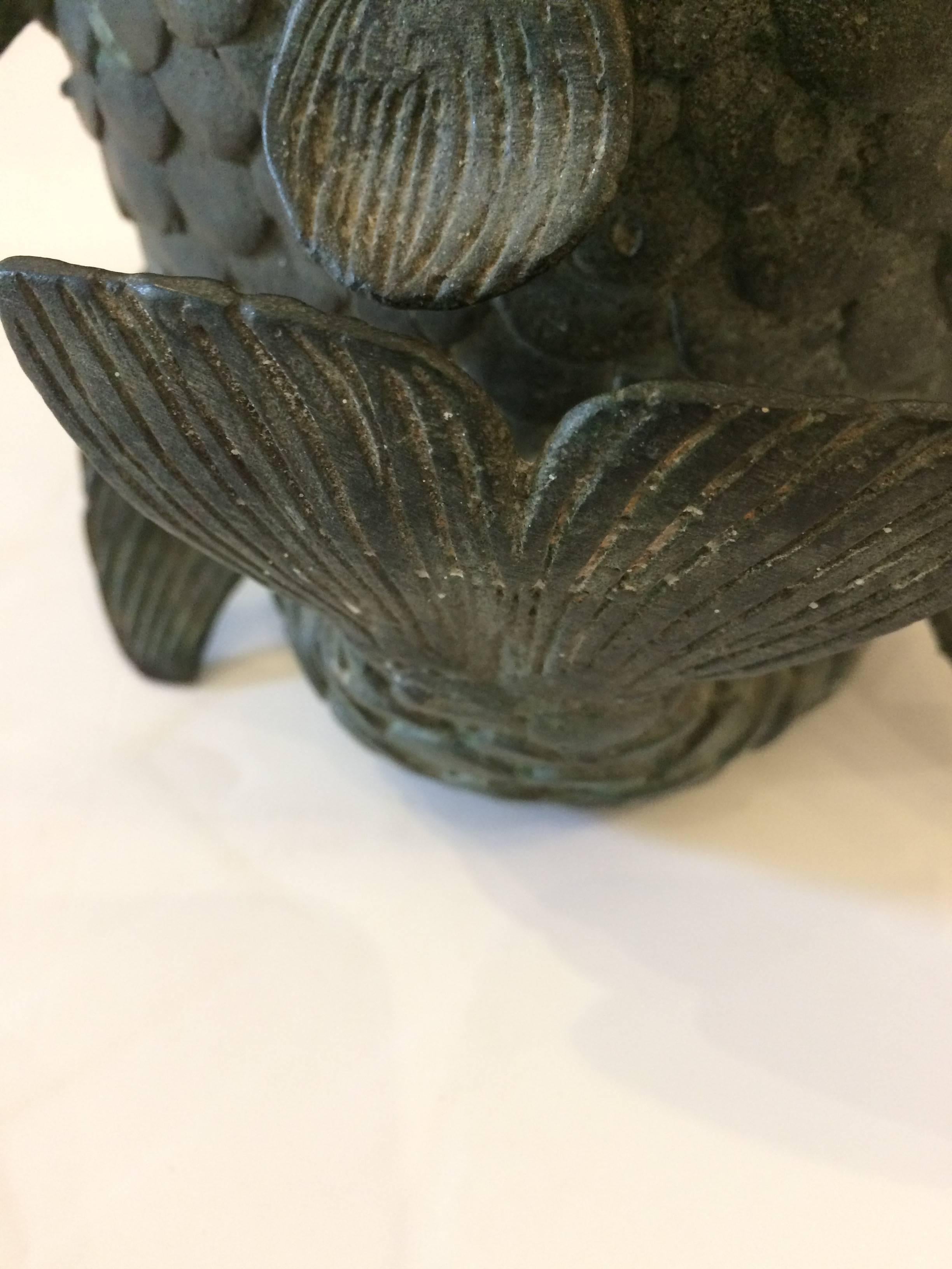 Chinese Export Chinese Bronze Fish Form Vase