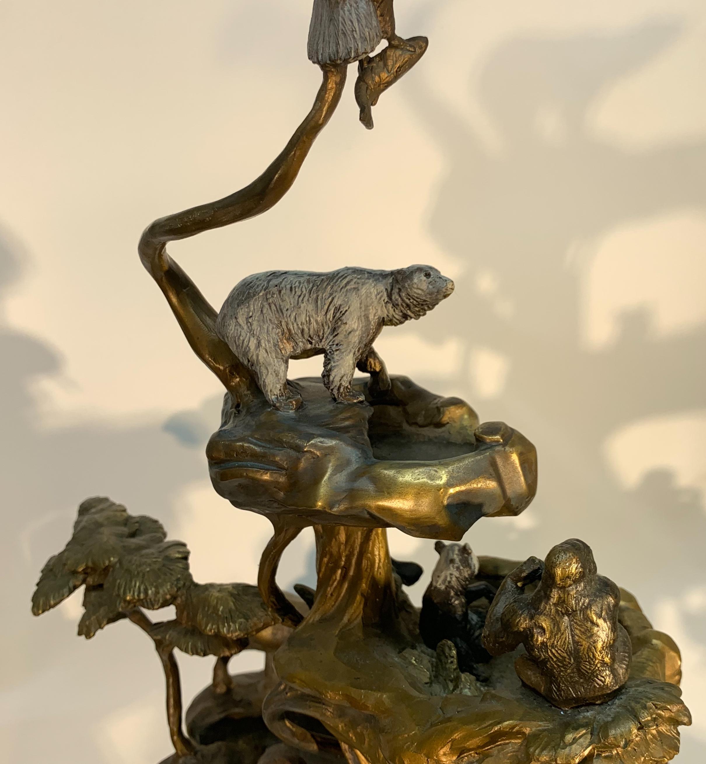 Chinese Bronze Fountain with Animals and in the Shape of a Tree 3